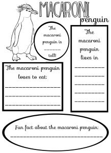 macaroni penguin printable