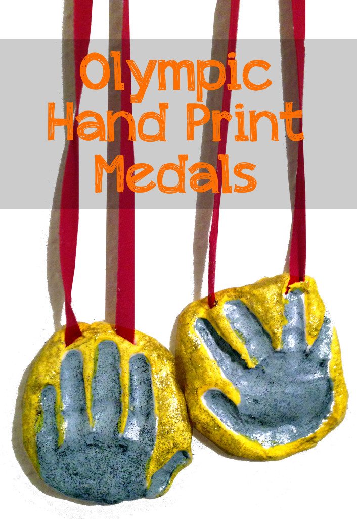 olympic hand print medal craft