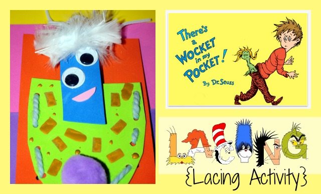 There's a Wocket in My Pocket Lacing Activity | Parenting Chaos