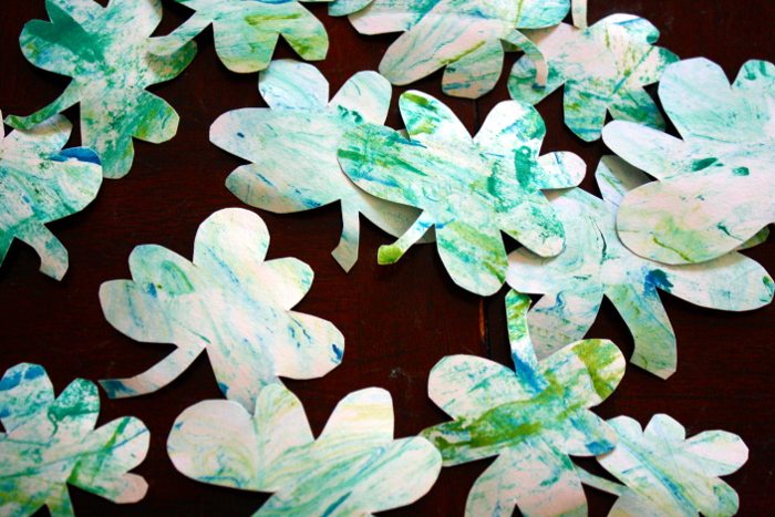 Marbled Shamrock Math Counters