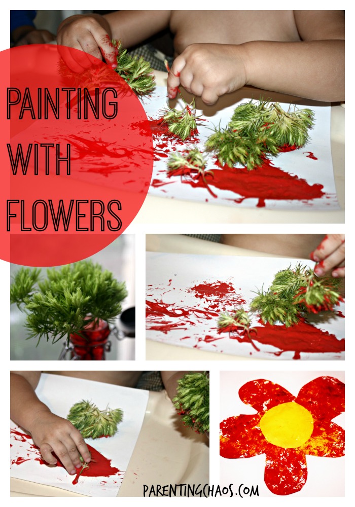 paint with flowers
