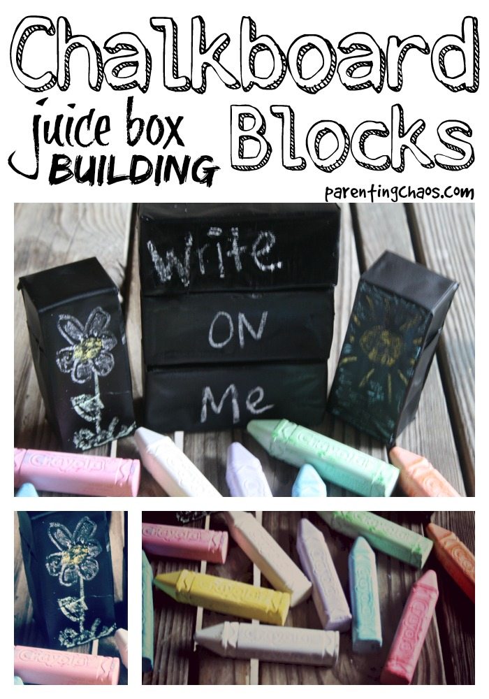 homemade chalkboard blocks