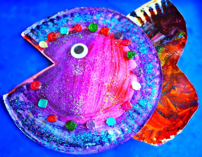 rainbow fish paper plate craft