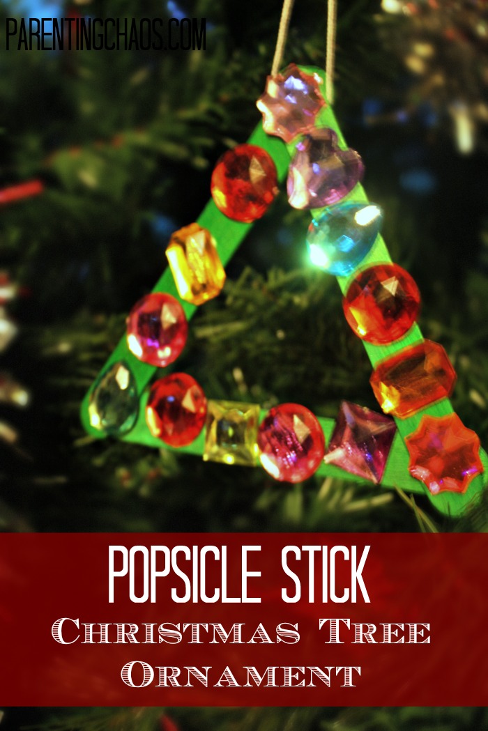 Popsicle Stick Christmas Tree Ornament